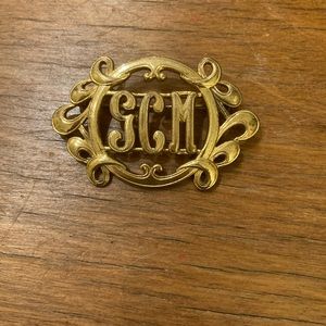 Vintage Monocraft Initial Pin